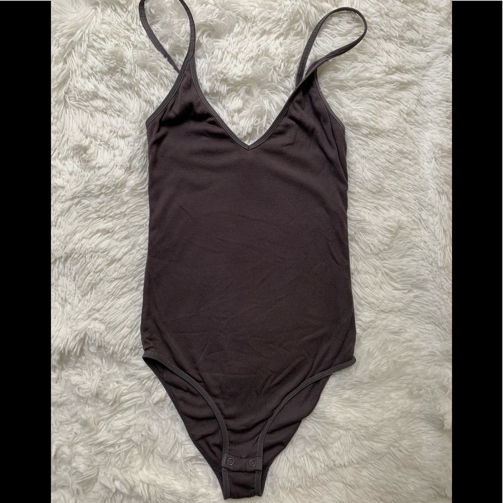 Talula Dark Gray Bodysuit